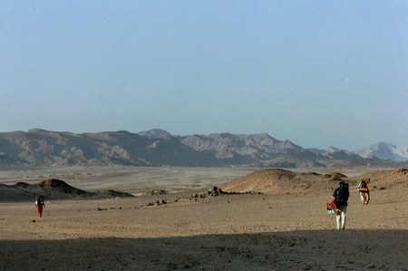 départ pour la quête de vision dans le désert du Sinaï