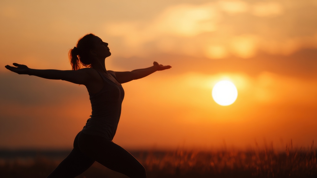 energie-vitale-meditation-lumiere-interieure Silhouette face au soleil, ouverture et réalignement énergétique au solstice d’été